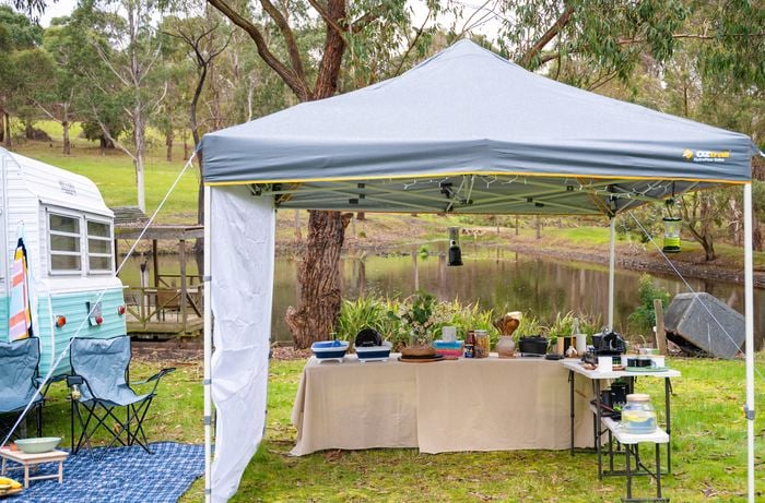 Weather-proof your camping adventures with canopies and gazebos.