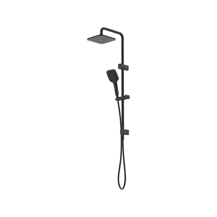 Caroma Black Luna Multifunction Rail Shower With Overhead WELS 4 Star 7.5L/min