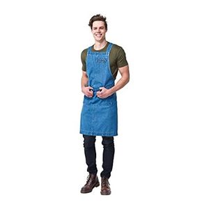 Urbanbar Bib Apron Hampton Vintage Blue Denim 91cm 100% Cotton Commercial Kitchen Hospitality