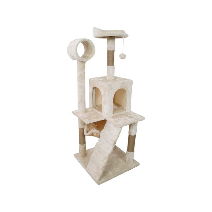 Furtastic 135cm Cat Tree Scratching Post - Beige