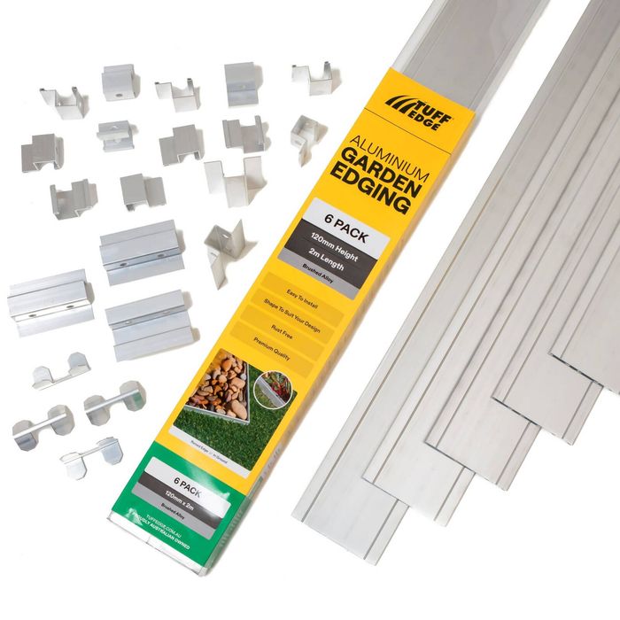 120mm Brushed Alloy Aluminium Edging Kit