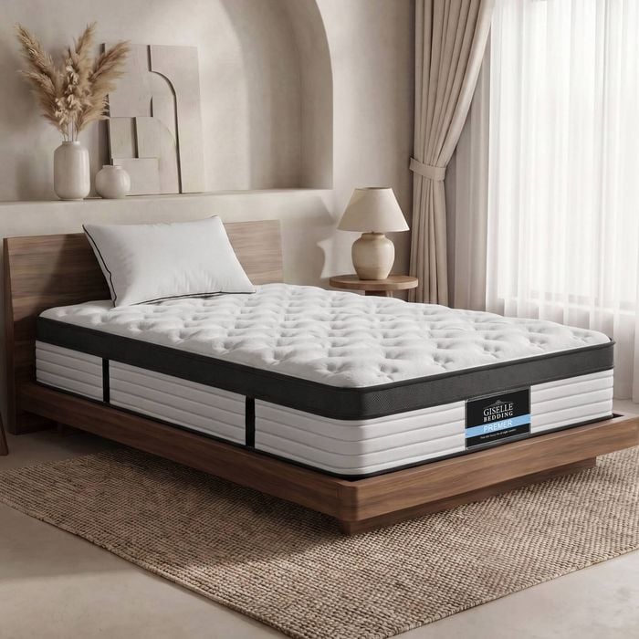 Giselle Bedding King Single Mattress, 31cm Thick Pocket Spring Mattress