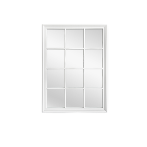 Elegant Collections White Hampton's Medium Rectangle Mirror 95x130CM