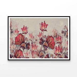 Painted Leaves & Water Lilies  Print 100% Australian Made 120x90cm  (Poster)