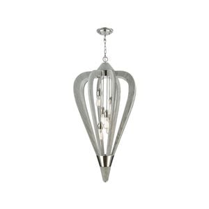 CLA Lighting SENORITA Winter Moss Wood Pendant Light - 6-Lit