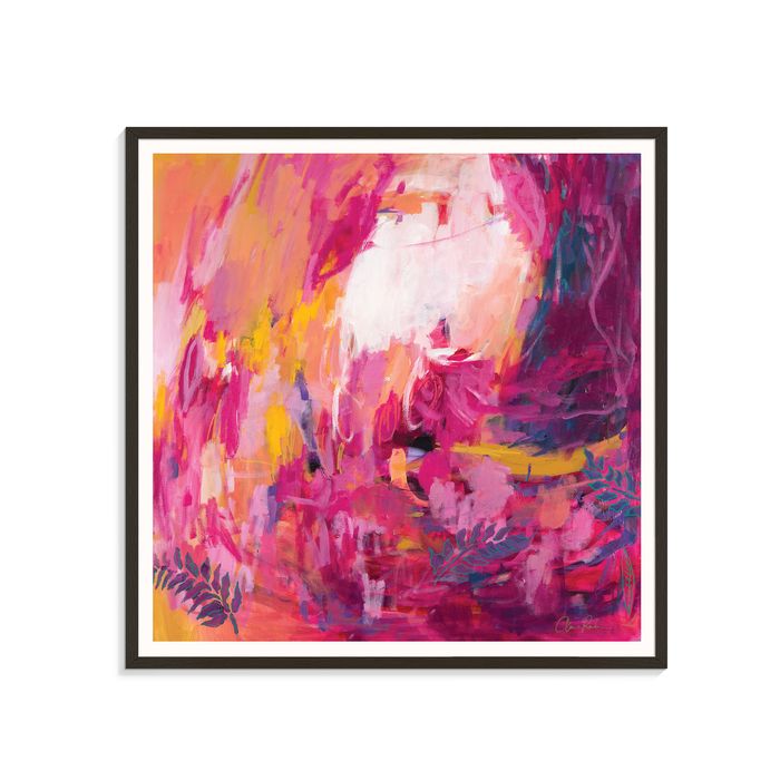 Artist Lane "Willing to Love Myself" by Amira Rahim - 75x75cm Black Framed Print