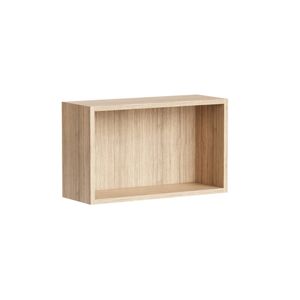 Kaboodle 900-1000mm Almond Oak Customisable Shallow Slimline Open Shelf
