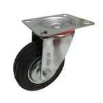 Move It 100mm 70kg Black Rubber Swivel Plate Castor