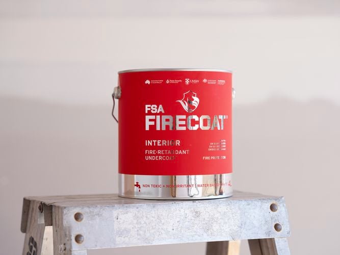 FIRECOAT interior, slows the spread of fire.