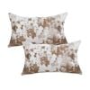 SOGA 2X 35cm Rustic Weathered Paint Effect Decorative Lumbar Throw Pillow