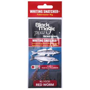 Black Magic Whiting Snatcher Paternoster Fishing Rig Red Worm