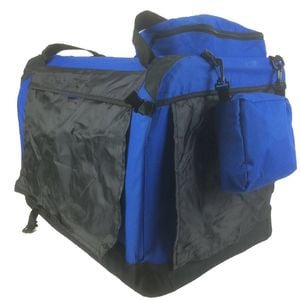 Yes4pets Xl Foldable Pet Dog Puppy Cat  Soft Crate With Curtain-blue
