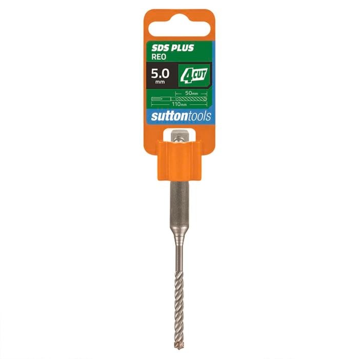Sutton Tools 5.0 x 110mm 4 Cut SDS Plus Masonry Drill Bit