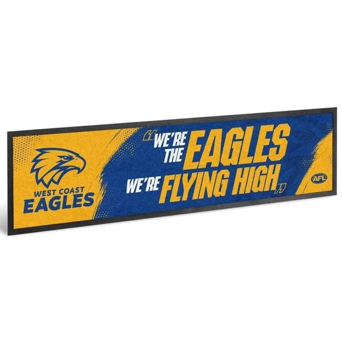 AFL Bar Runner - West Coast Eagles - Bar Mat - 25cm x 90cm