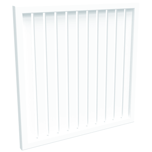 ProtectorAl 300-1000W X 300-1000H Pearl White Aluminium Welded Slat Panel Vertical 18mm Gap