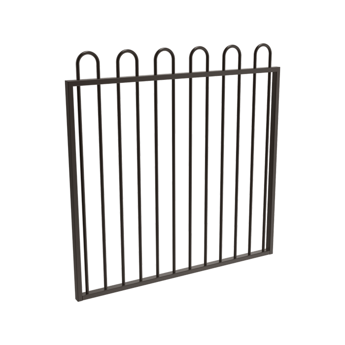 ProtectorAl 0800 - 1200 x 1200mm Black Aluminium Pool Gate Loop Top