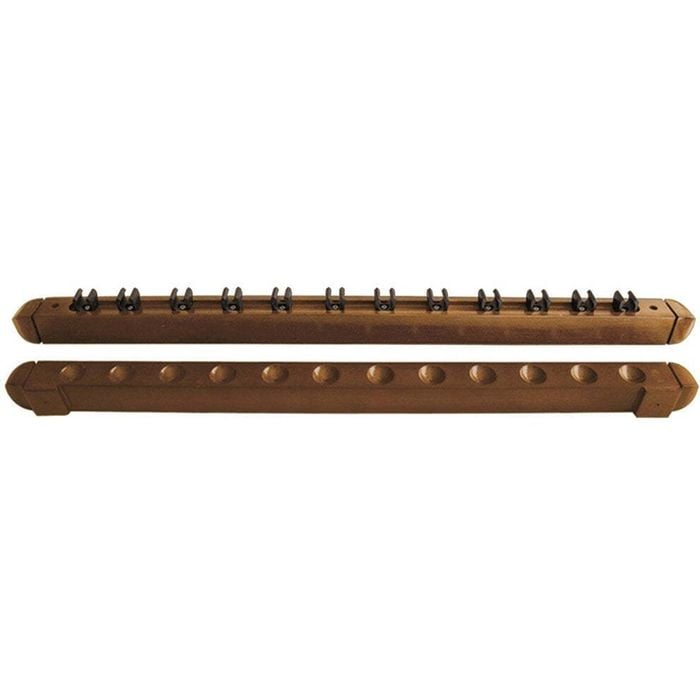 Formula Sports 12 Cues Stick Clip Wall Rack Storage Billiard/Pool Accessory Oak