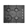 Kleenmaid 60cm Gas On Black Glass 4 Burner Cooktop with Wok Burner