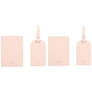2PK Kate Hill Passport Holder Wallet & Adjustable ID Luggage Tag Gift Set Blush
