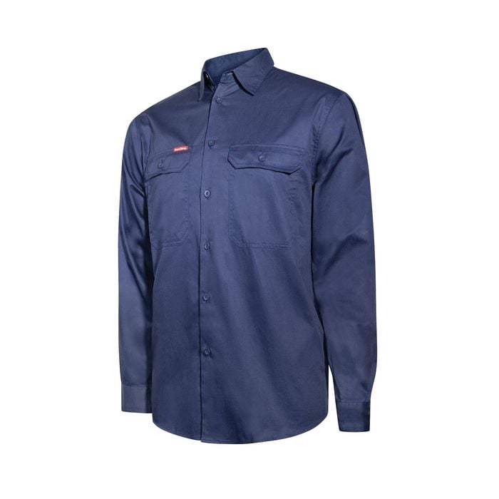 Hard Yakka Navy Core Lightweight Vented Long Sleeve Shirt - Size M