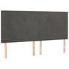 vidaXL Headboards Upholstered Wall Bed Header 4 pcs Dark Grey 80 cm Velvet