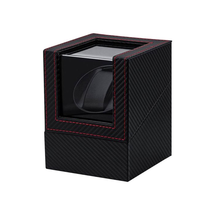 Catzon Automatic Single Watch Winder Dual Power Supply Mode With Quiet Motor-blackcarbonfiber