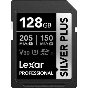Lexar Professional Silver Plus Sdxc Card - 128gb