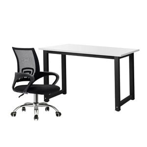 Oikiture Home Office Desk and Chair Set