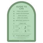 Stylish Pool CPR Sign Green Halo