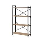 Axel Modular Main Shelving Unit | Black Steel & Natural Hardwood | Medium (1430 X 850mm)
