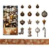 Catzon 30 Pcs Christmas Ball Including Candy Cane Bow Star Hanging Ornaments for Xmas-Brown