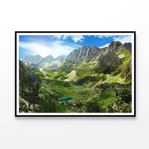 Mountain Lakes in Albanian Alps  Print 100% Australian Made 90x60cm  (Poster)
