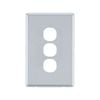 Deta S-Line Polished Chrome 3 Gang Switch Cover Plate