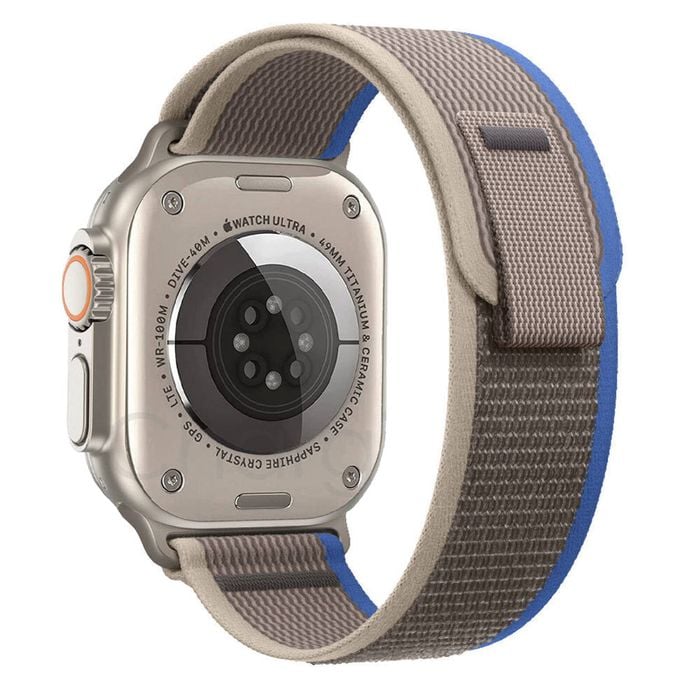 Trail Loop Watch Band Strap - For Apple iWatch 38mm 40mm 41mm [42mm Series 10] (Blue & Gray)