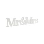 Wedding Wooden 50x10cm Mr & Mrs Table Word Large - White