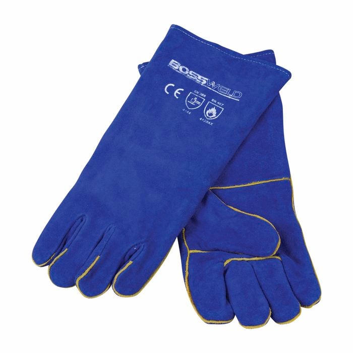 Bossweld 16" Blue Welding Gloves