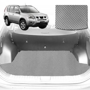 6D Diamond Car Boot Mat for Nissan X-TRAIL (T31)2007-2014-Cargo Mat-Grey-Outback GT