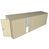 Build-A-Shed 1.2 x 6.0 x 2.0m Skillion Single Sliding Side Door Shed - Cream