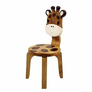 Kids Animal Chair Giraffe Design - Handmade Solid Timber
