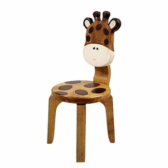 Kids Animal Chair Giraffe Design - Handmade Solid Timber