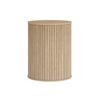 Cosmoliving Ribbed Timber Side Table - Natural Oak