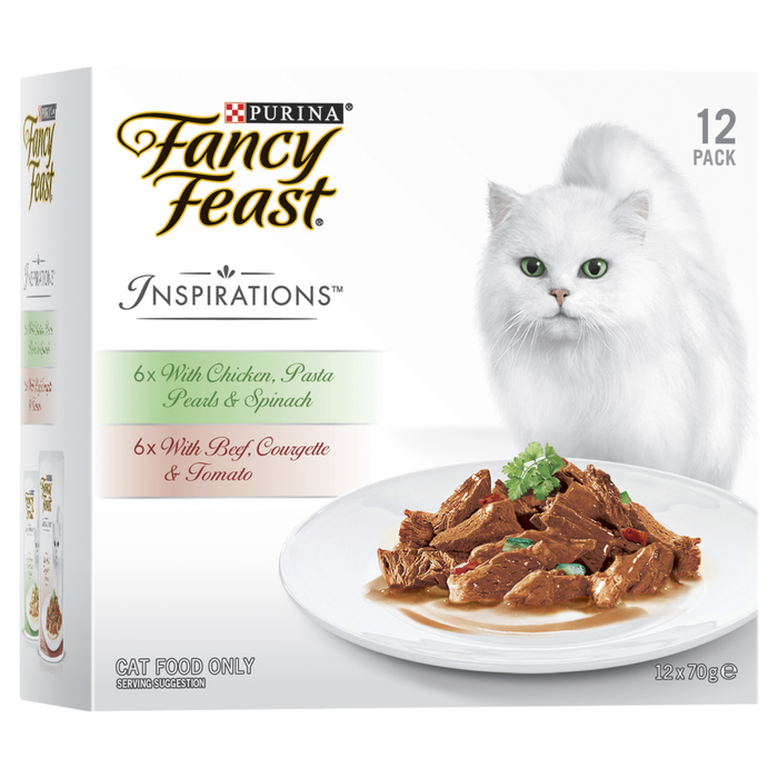 Fancy Feast Chicken Beef Flavour Adult Cat Wet Food - 12 Pack