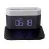 Catzon 3-in-1 Wireless Charger Alarm Clock With Adjustable Night Light-black