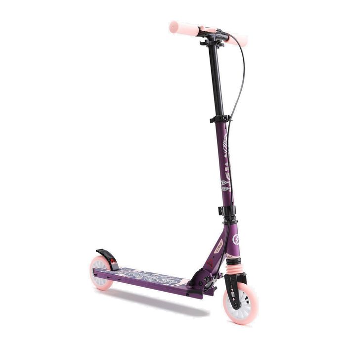 Decathlon - Mid5 Kids' Scooter With Handlebar Brake And Suspension - Indian Graphic - One Size