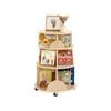 Jooyes Kids Rotating Wooden Display Bookcase With Castors - 60cm | Bookshelf | 84.5cm