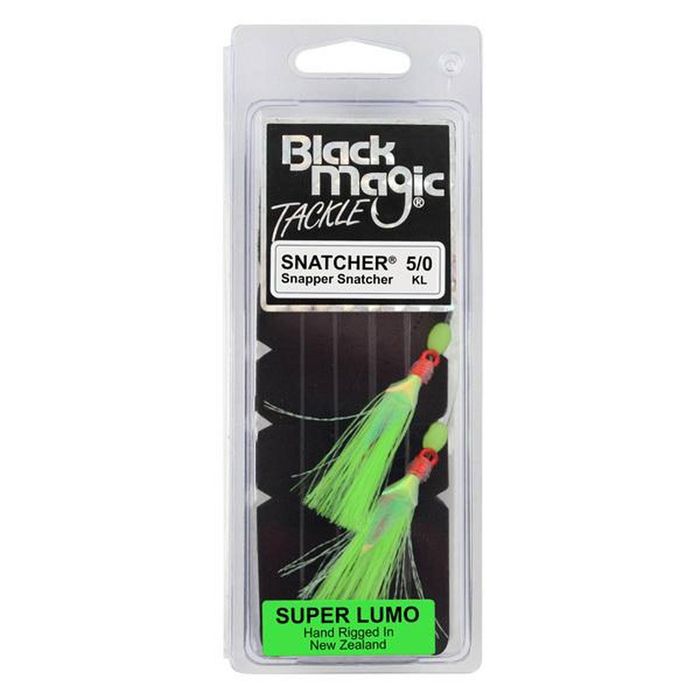 Black Magic Snapper Snatcher With 5/0 KL Fishing Hook Super Lumo