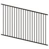 ProtectorAl 350-1200W x 1200H Satin Black Flat Top Pool Fence Panel Raked Up to 15º
