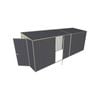 Build-a-Shed 1.5 x 5.2 x 2m Single Hinged Side Door Skillion Shed - Grey