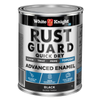 White Knight 1L Black Gloss Rust Guard Quick Dry Advanced Enamel Paint