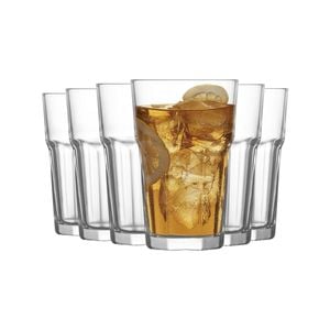 LAV Aras Iced Tea Glasses - 300ml - Pack of 12 Highball Glasses for Cocktails / Long Drinks